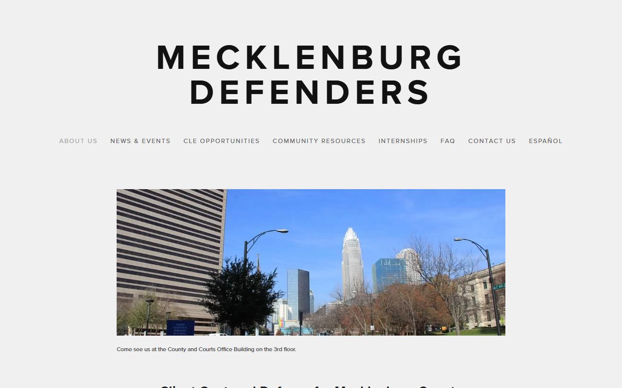 Mecklenburg County Clerk of Superior Court records and Mecklenburg Public Defender resource