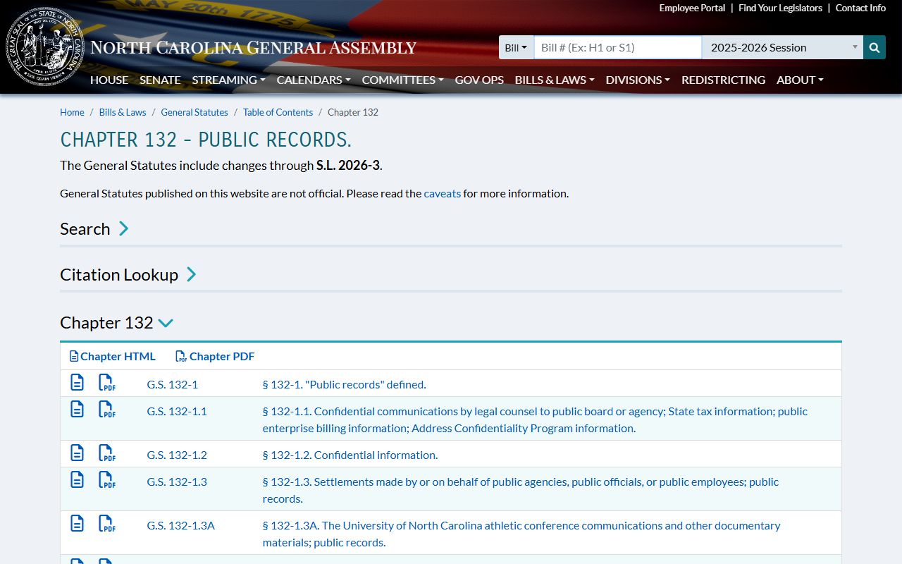 Mecklenburg County arrest records North Carolina public records law index