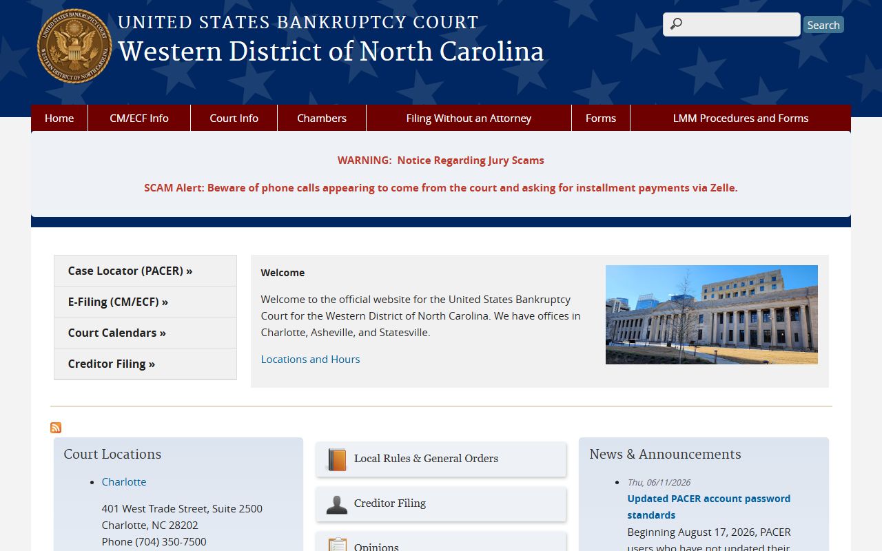 Mecklenburg County Superior Court and District Court records compared with bankruptcy court records