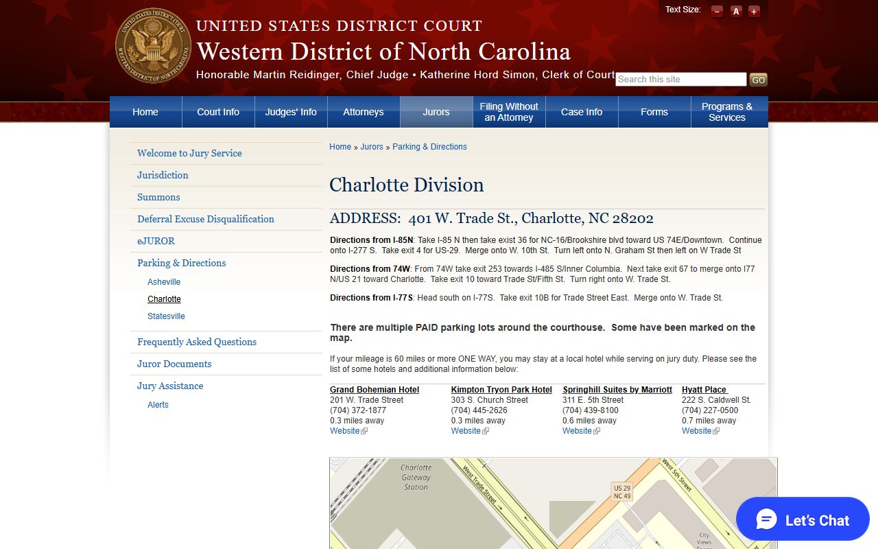 Mecklenburg County Superior Court and District Court records compared with WDNC Charlotte Division