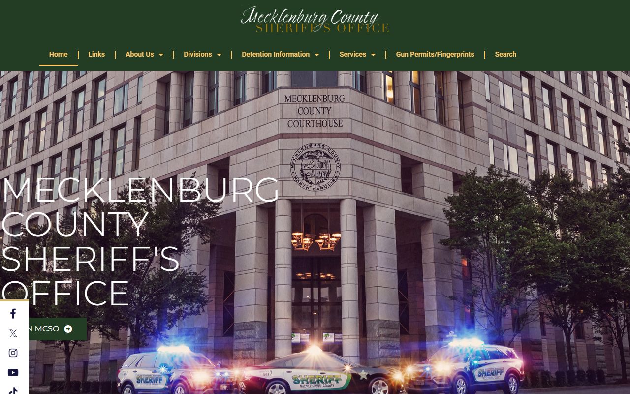 Mecklenburg County sheriff court records and inmate links