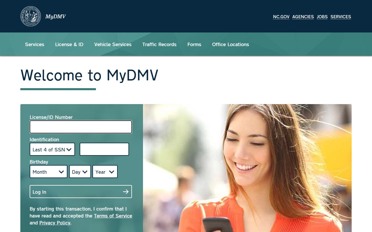 Mecklenburg County traffic court records and NCDMV MyDMV access
