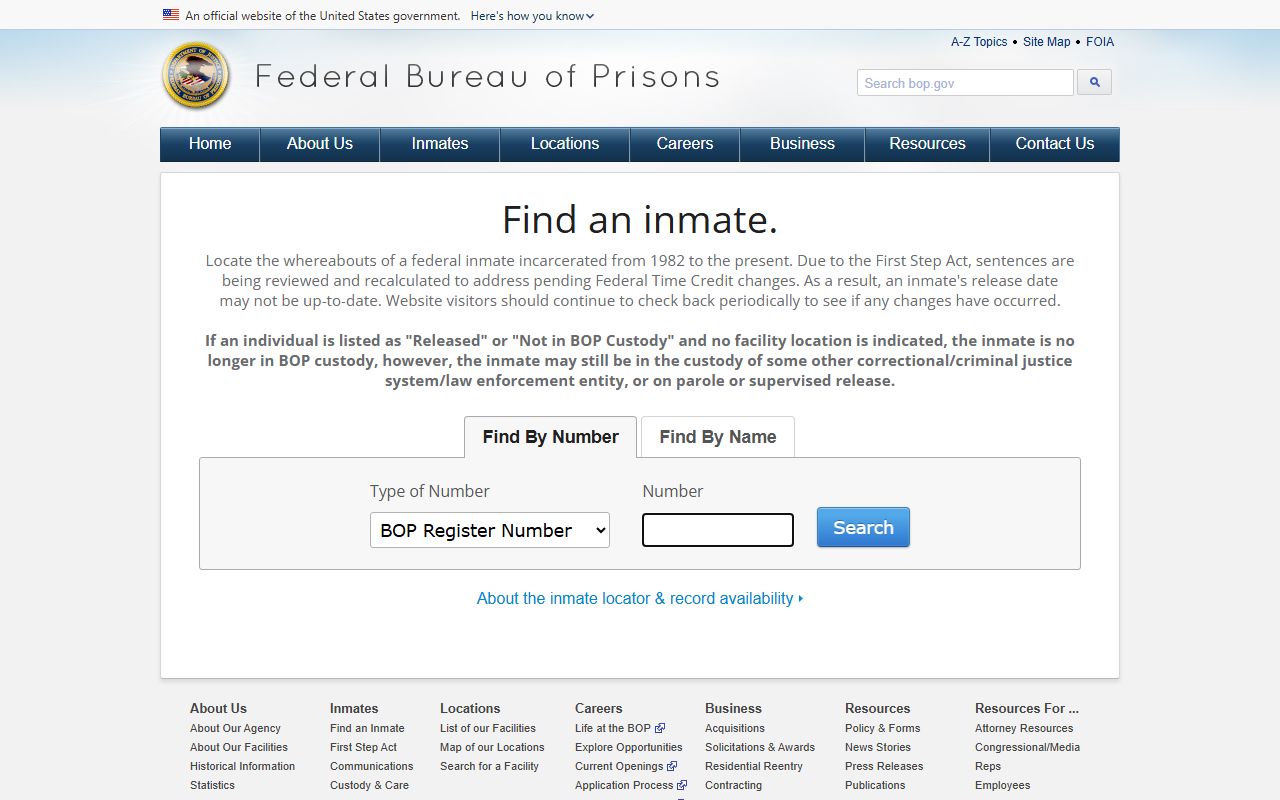 Mecklenburg County warrant records Federal Bureau of Prisons inmate locator